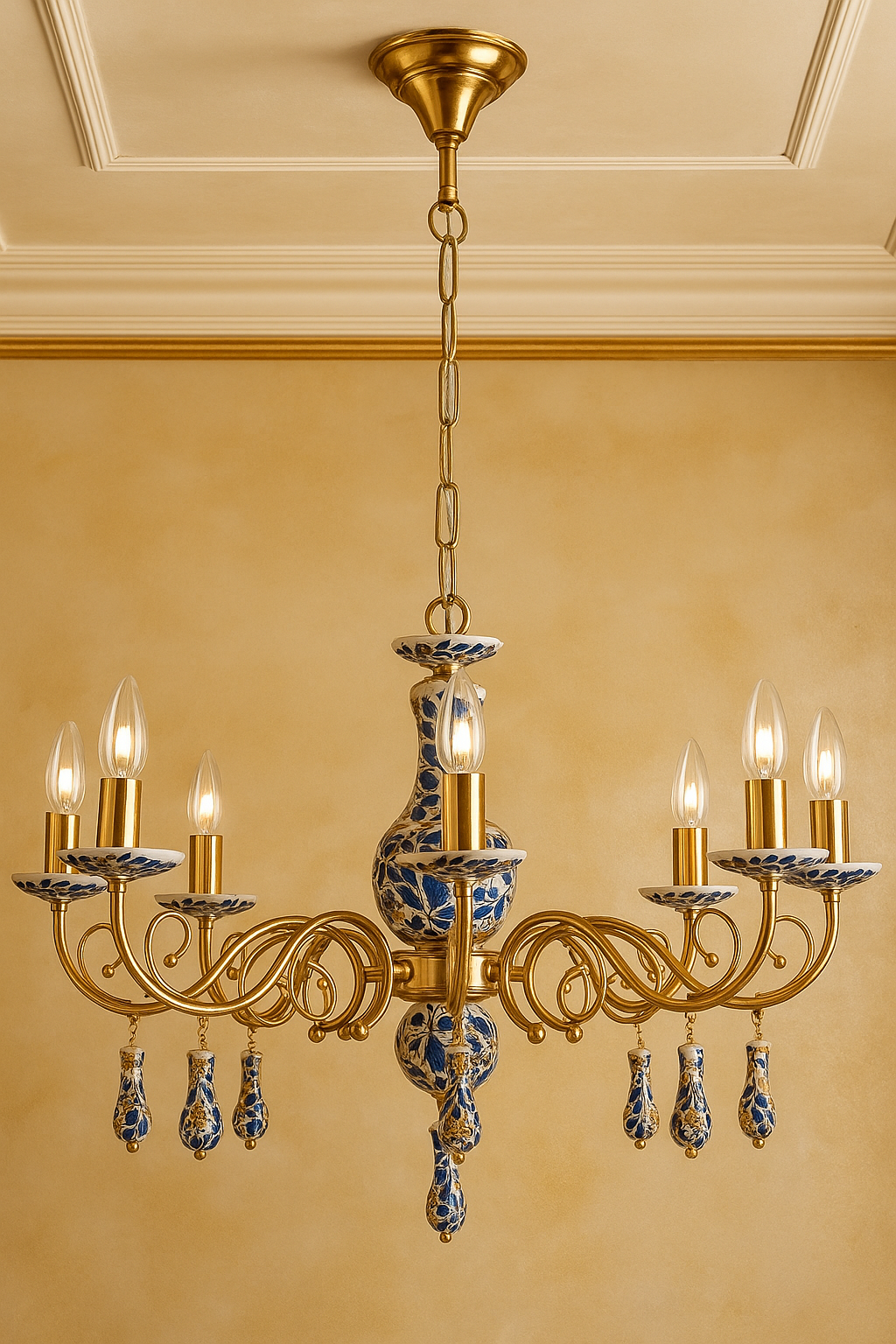 BLEU ÉTERNEL CHANDELIER (8L)