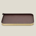Nordic Vanity Serving Tray - Brush Gold & Brown Large