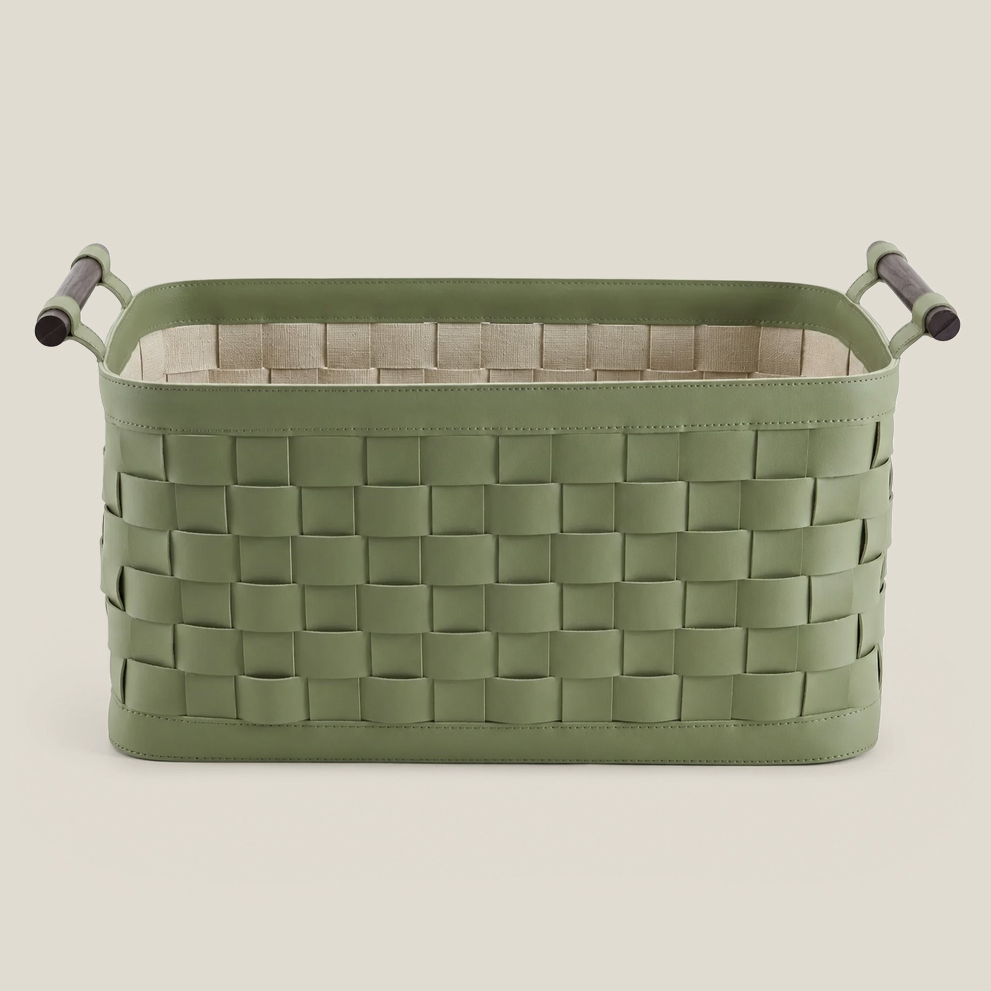 Soiree Leather Basket - Green