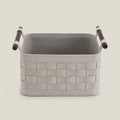 Soiree Leather Basket - Grey