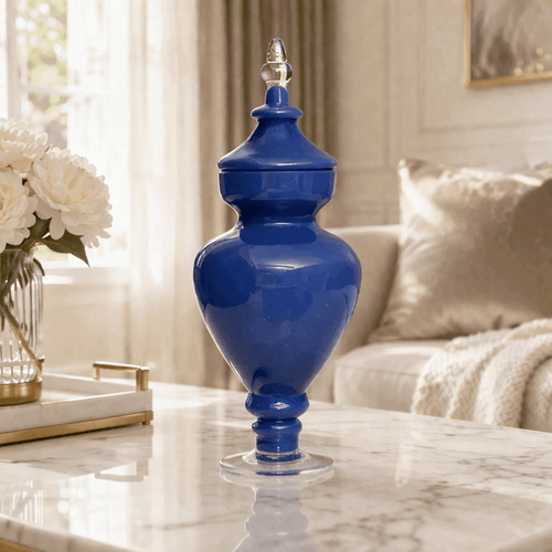 Vases Allure Flower Vase with Lid - Short - Daamaira Home and Living Ltd