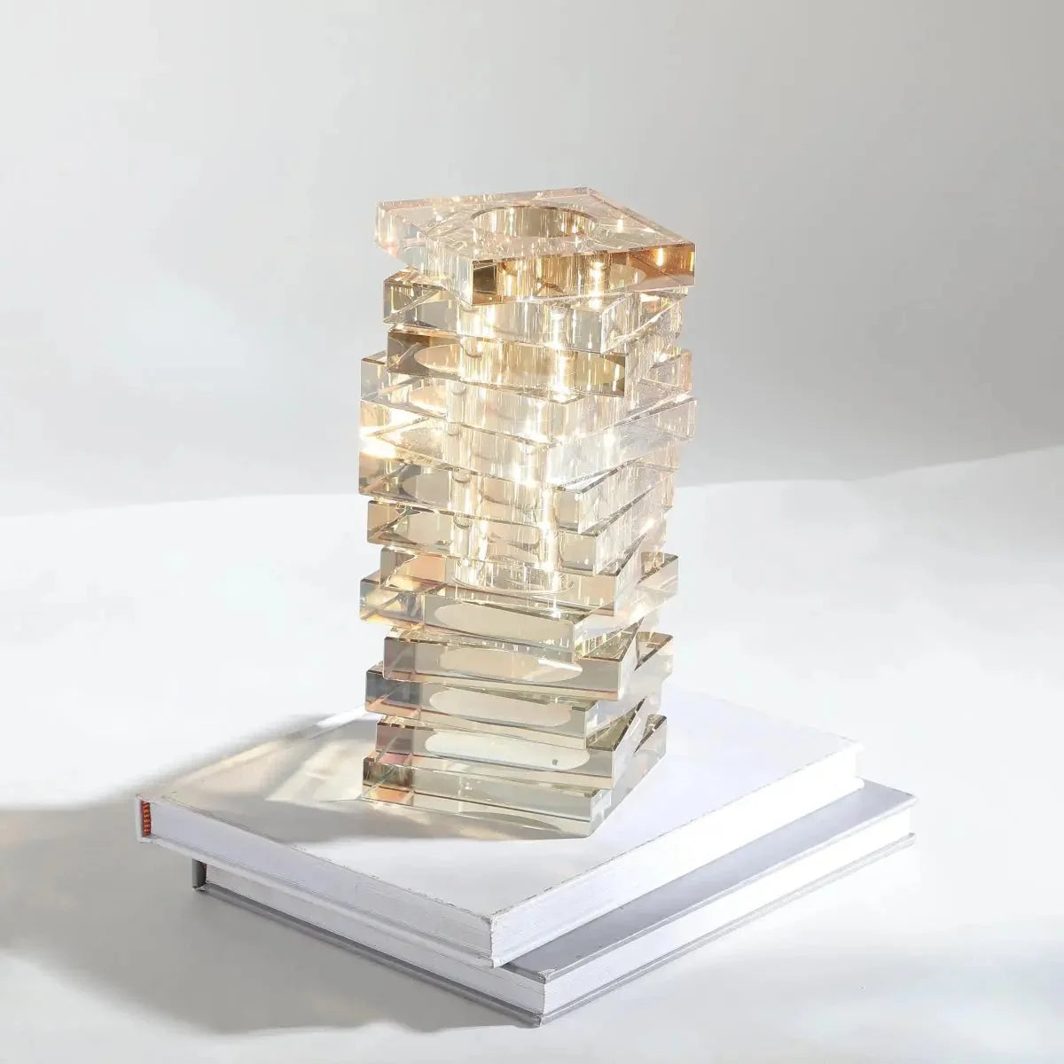 Vases Aurora Stacks Crystal Flower Vase - Daamaira Home and Living Ltd