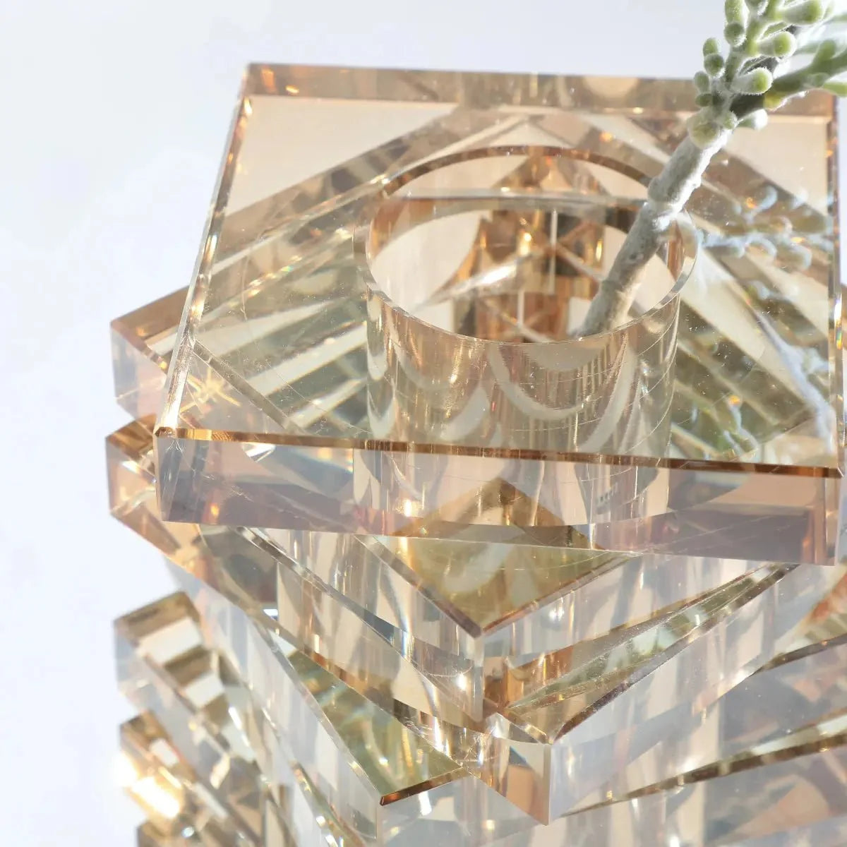 Vases Aurora Stacks Crystal Flower Vase - Daamaira Home and Living Ltd