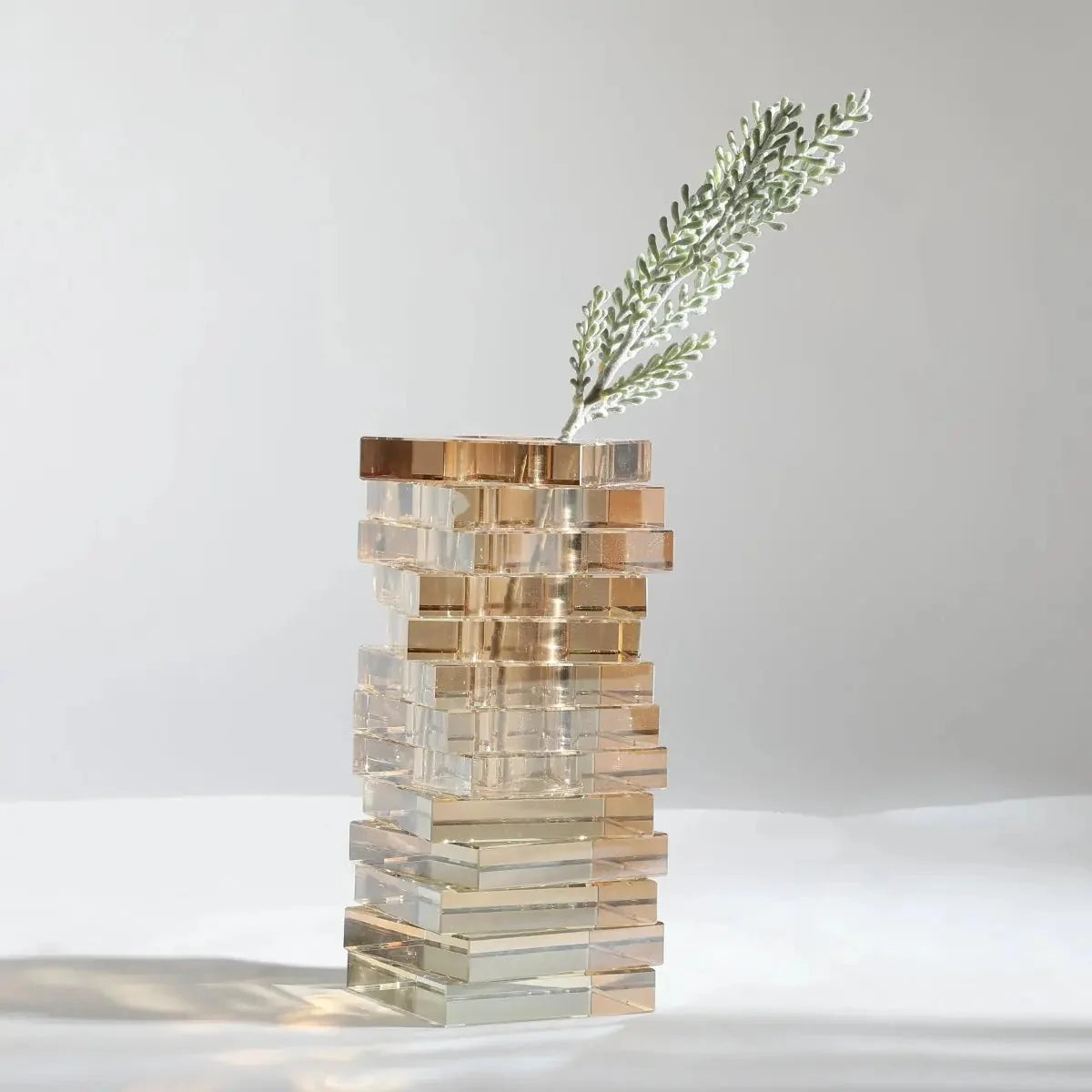 Vases Aurora Stacks Crystal Flower Vase - Daamaira Home and Living Ltd