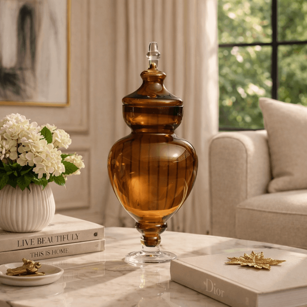 Vases Azzura Tall Flower Vase - Brown - Daamaira Home and Living Ltd