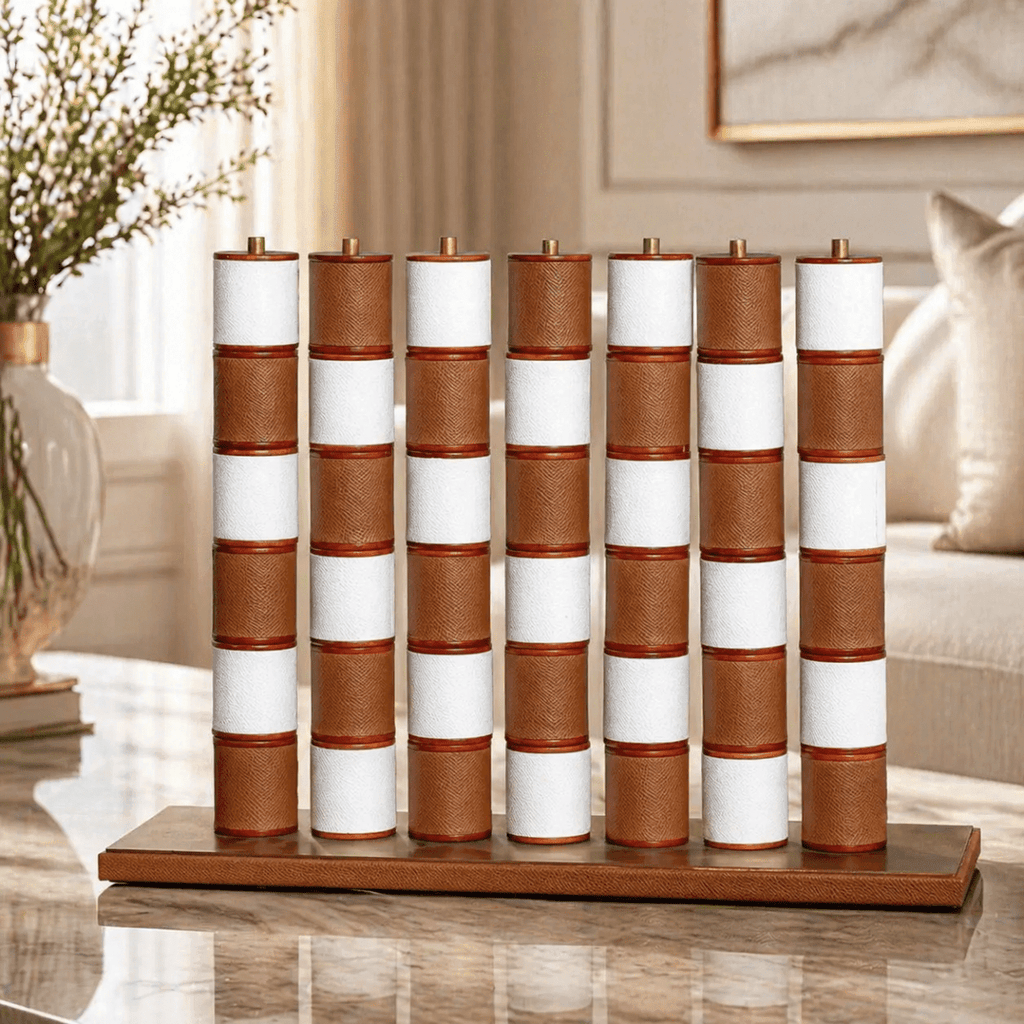 Decor Objects Bespoke Bonds – Luxury Leather Connect 4 Game - Daamaira Home and Living Ltd