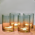 Drinking Glasses Blue And Amber Ombre Water Glass - Daamaira Home and Living Ltd