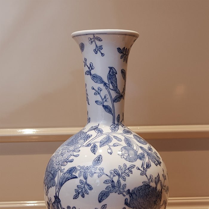 Sculptures & Figurines Blue and White Vase - S - Daamaira Home and Living Ltd
