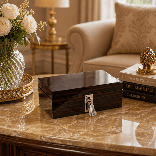 Storage Box Brilliance Time Piece/Jewel Box With Lock - Daamaira Home and Living Ltd