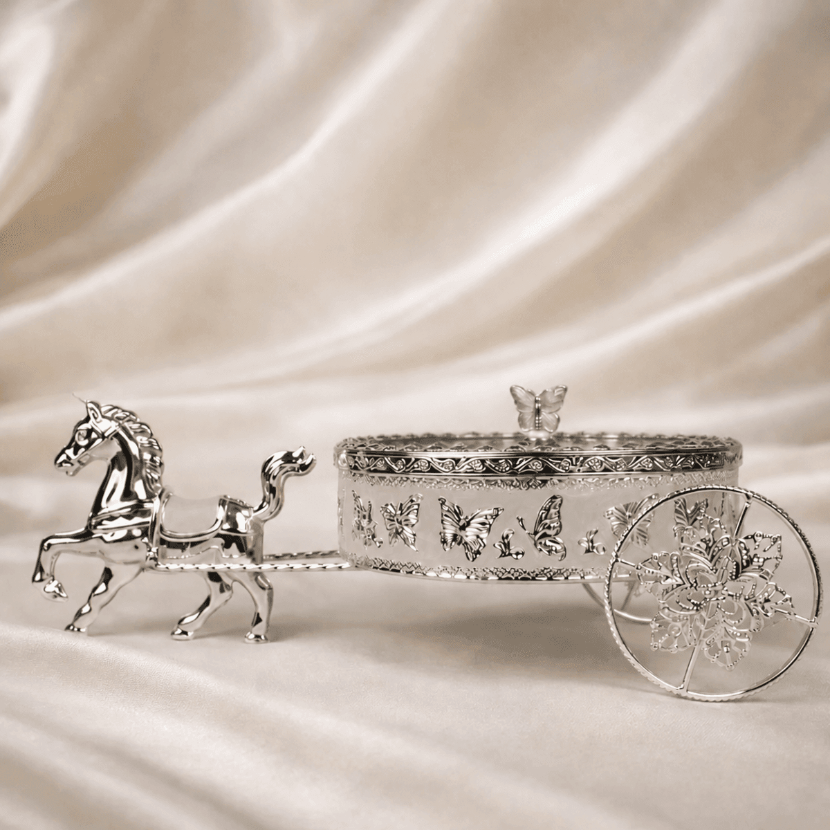 Butterfly Horse Cart Serving Tray - Daamaira Home and Living Ltd