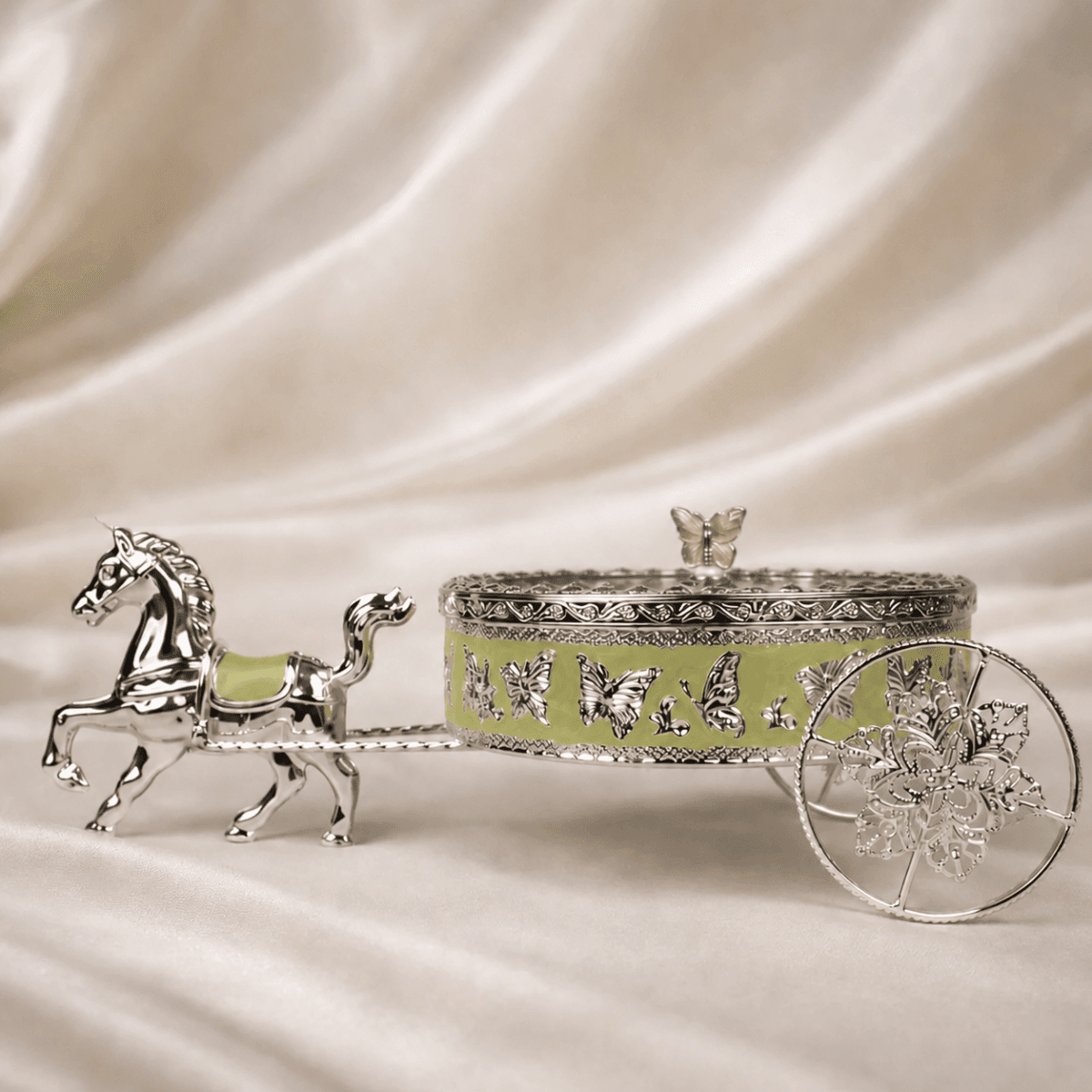 Butterfly Horse Cart Serving Tray - Daamaira Home and Living Ltd