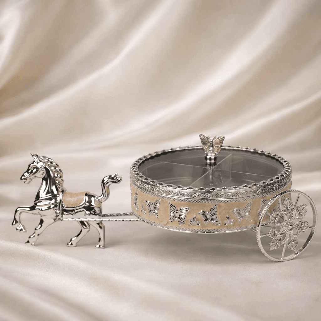 Butterfly Horse Cart Serving Tray - Daamaira Home and Living Ltd