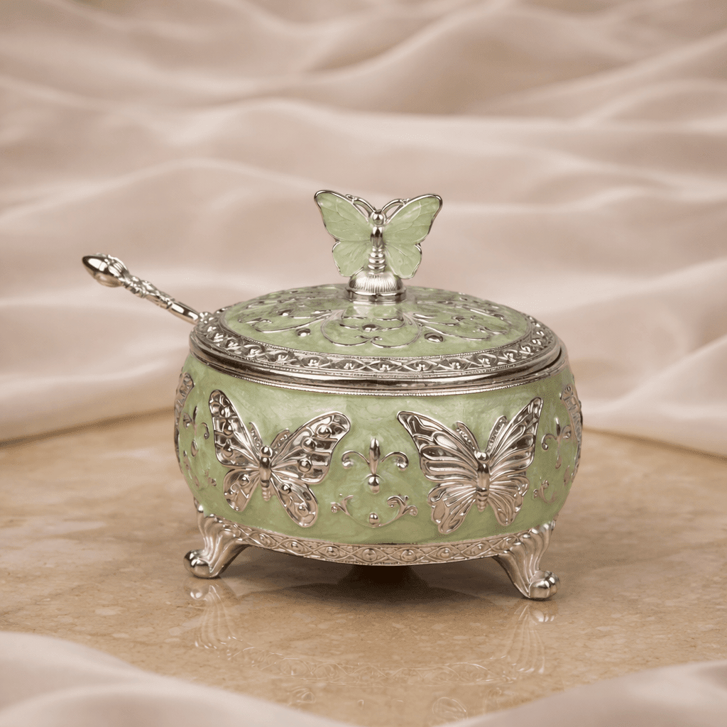 Butterfly Sugar Pot with Spoon - Daamaira Home and Living Ltd