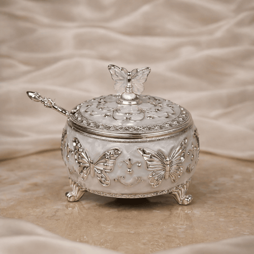 Butterfly Sugar Pot with Spoon - Daamaira Home and Living Ltd