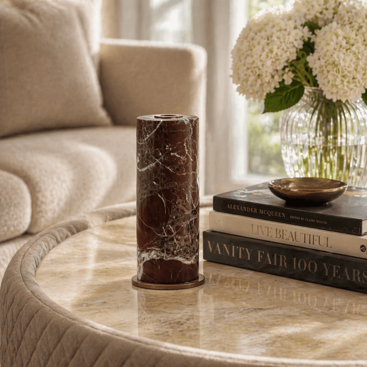 Vases Candle Stand Brown - Large - Daamaira Home and Living Ltd