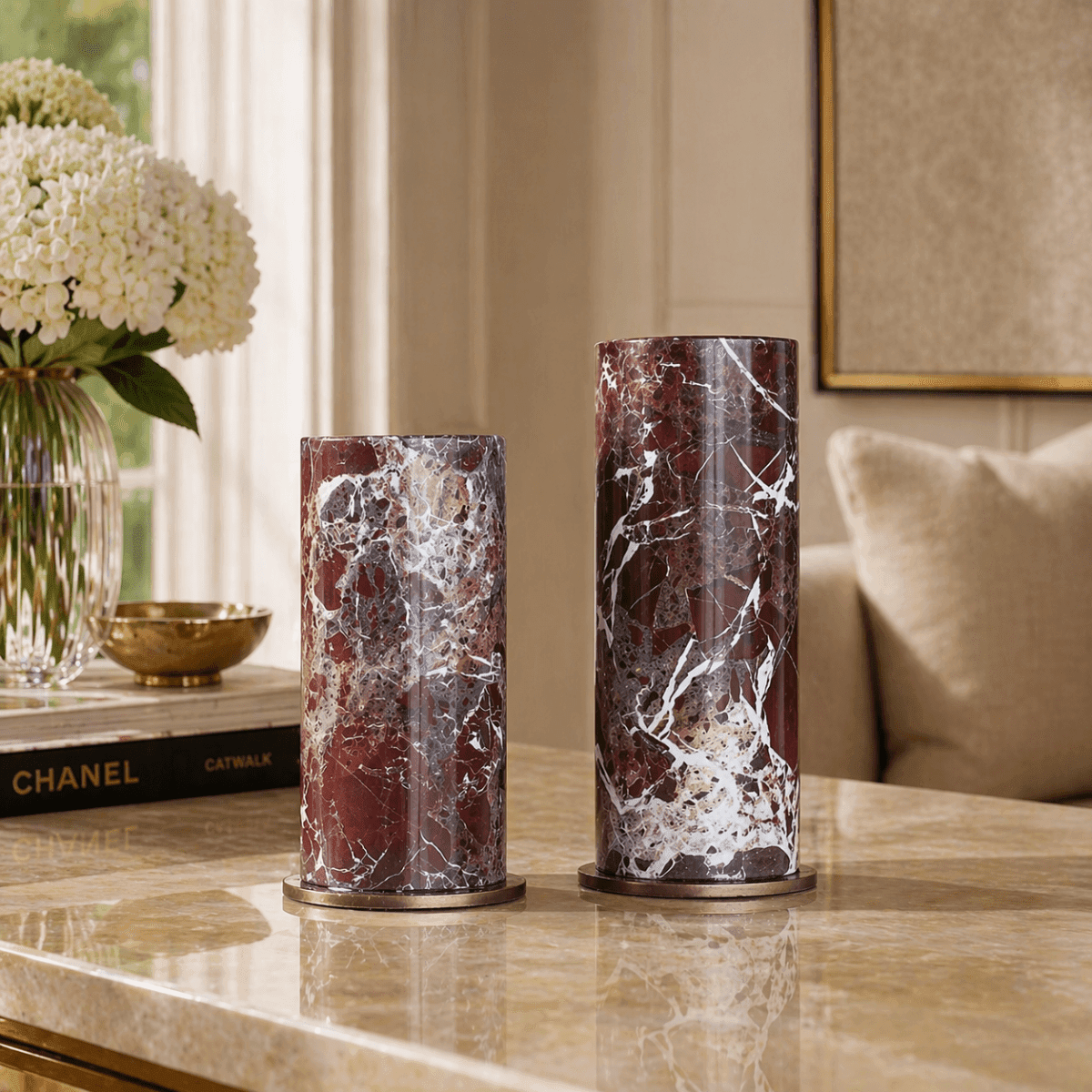 Vases Candle Stand Brown - Small - Daamaira Home and Living Ltd