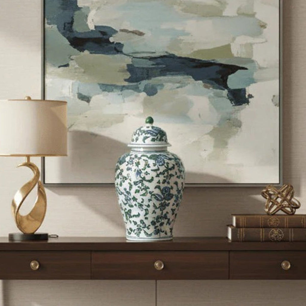 Cherry Blossom Ginger Jar-L - Daamaira Home and Living Ltd