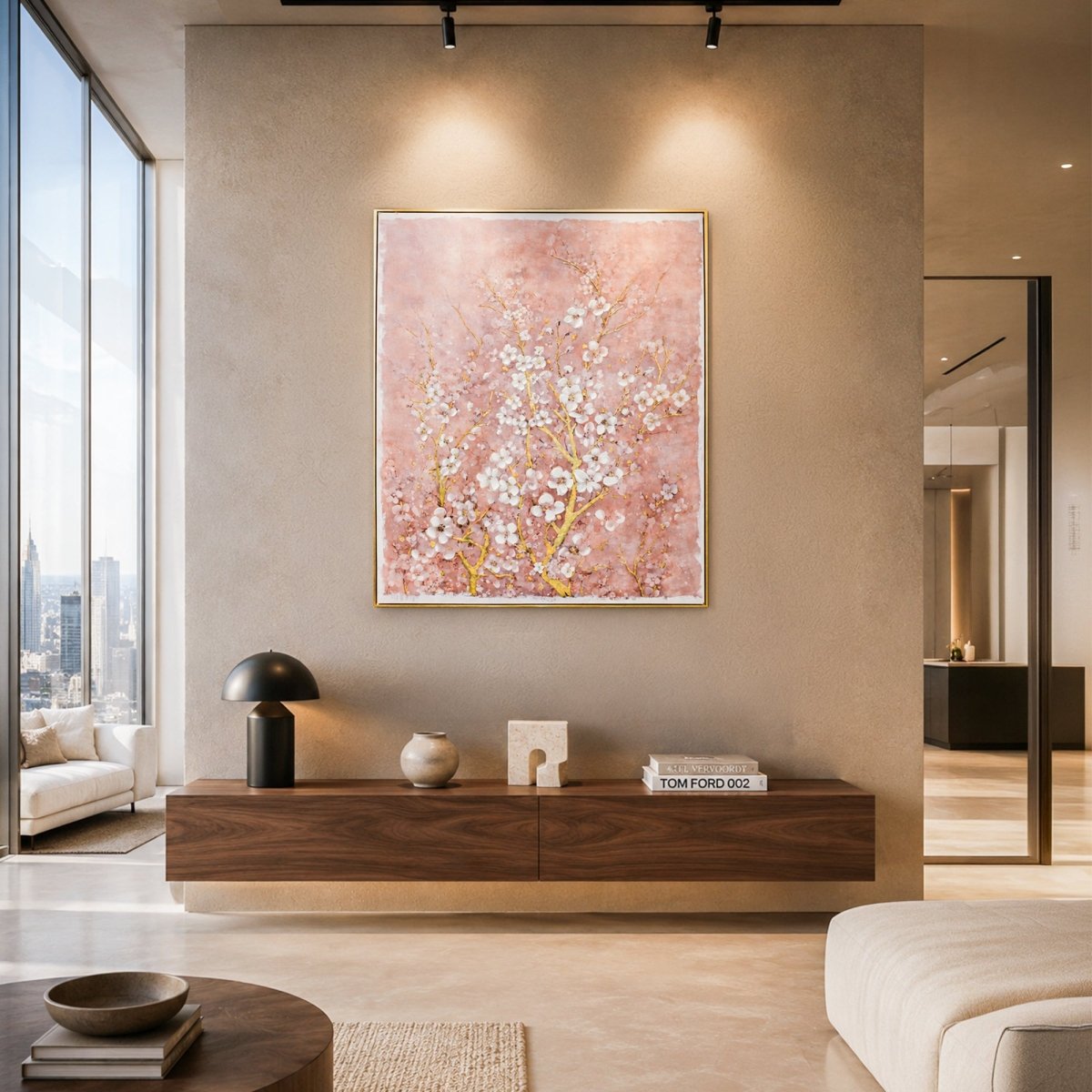 Cherry Blossom Painting - Daamaira Home and Living Ltd