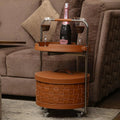 Wicker Storage Box Classic Serving Bar Trolley - Daamaira Home and Living Ltd
