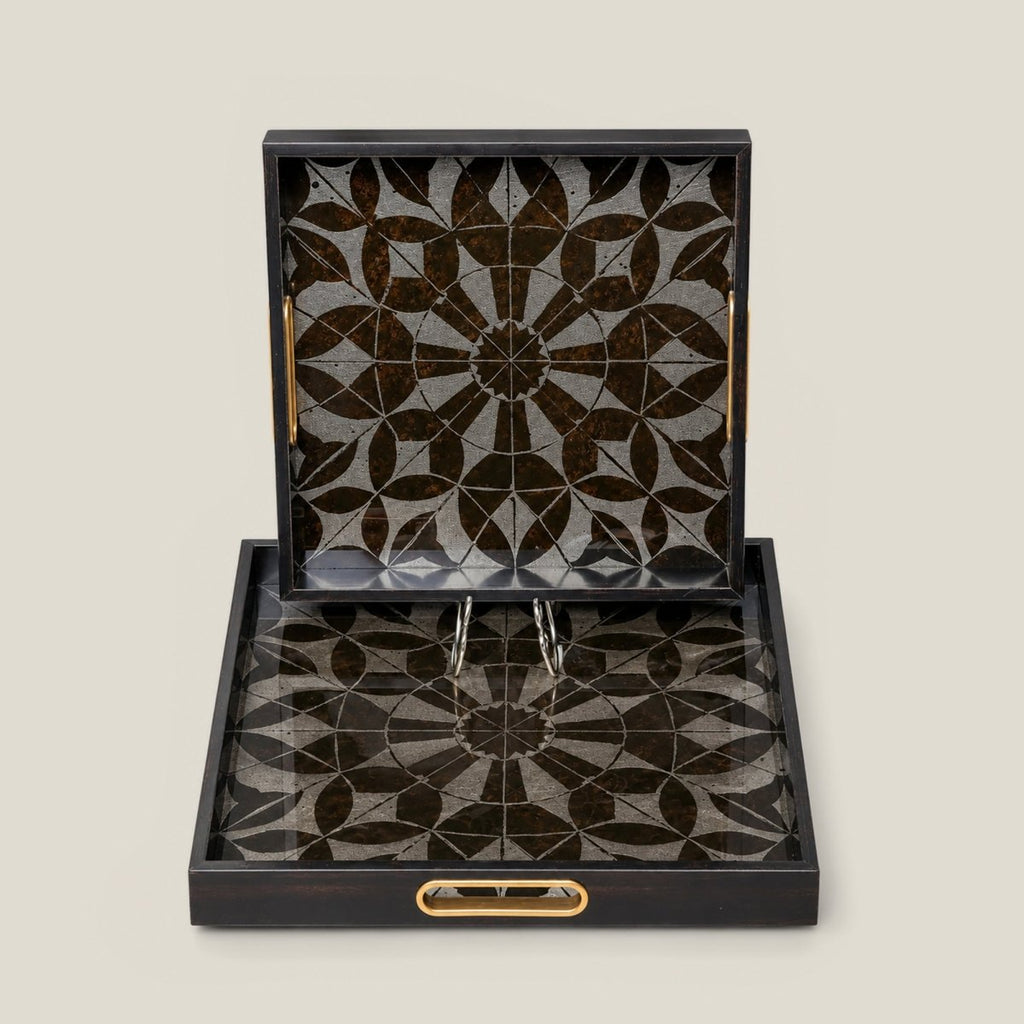 Serving Tray Classic Serving/Vanity Tray - Set Of 2 - Daamaira Home and Living Ltd