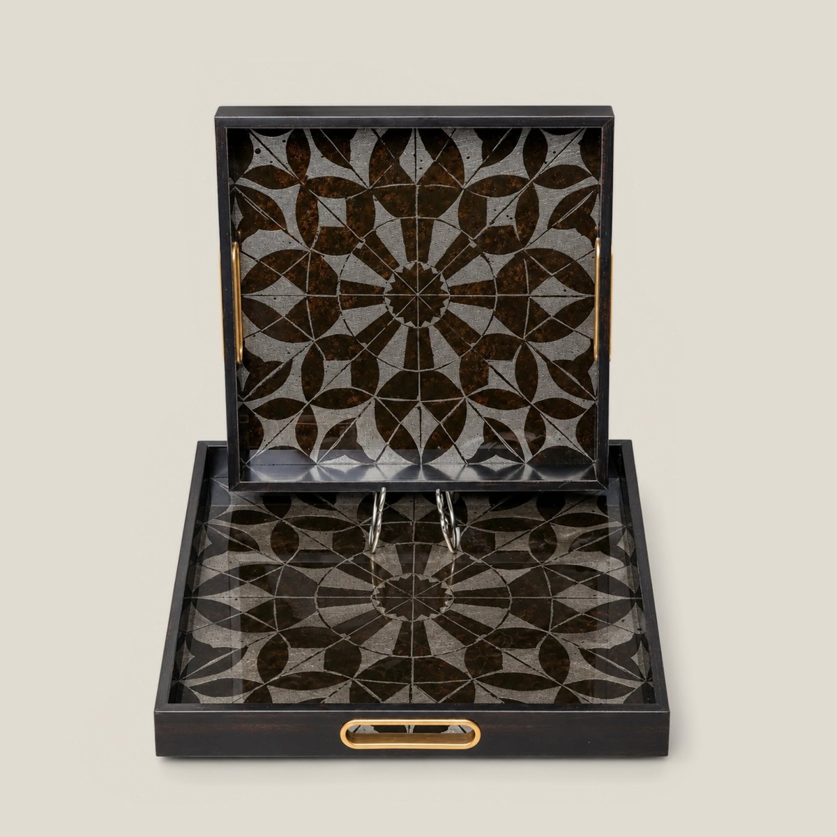 Serving Tray Classic Serving/Vanity Tray - Set Of 2 - Daamaira Home and Living Ltd