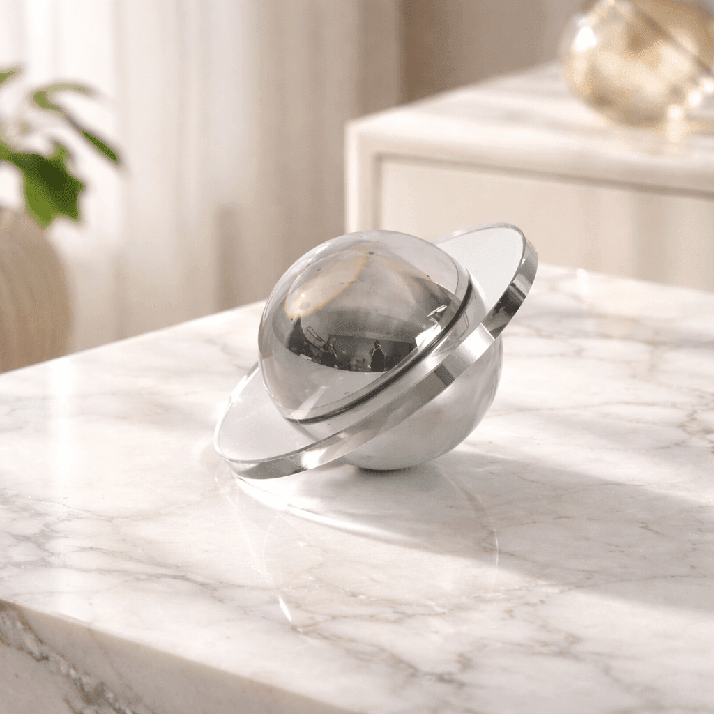 Decor Objects Crystal Airship Decor Object - Smoky Grey - Daamaira Home and Living Ltd