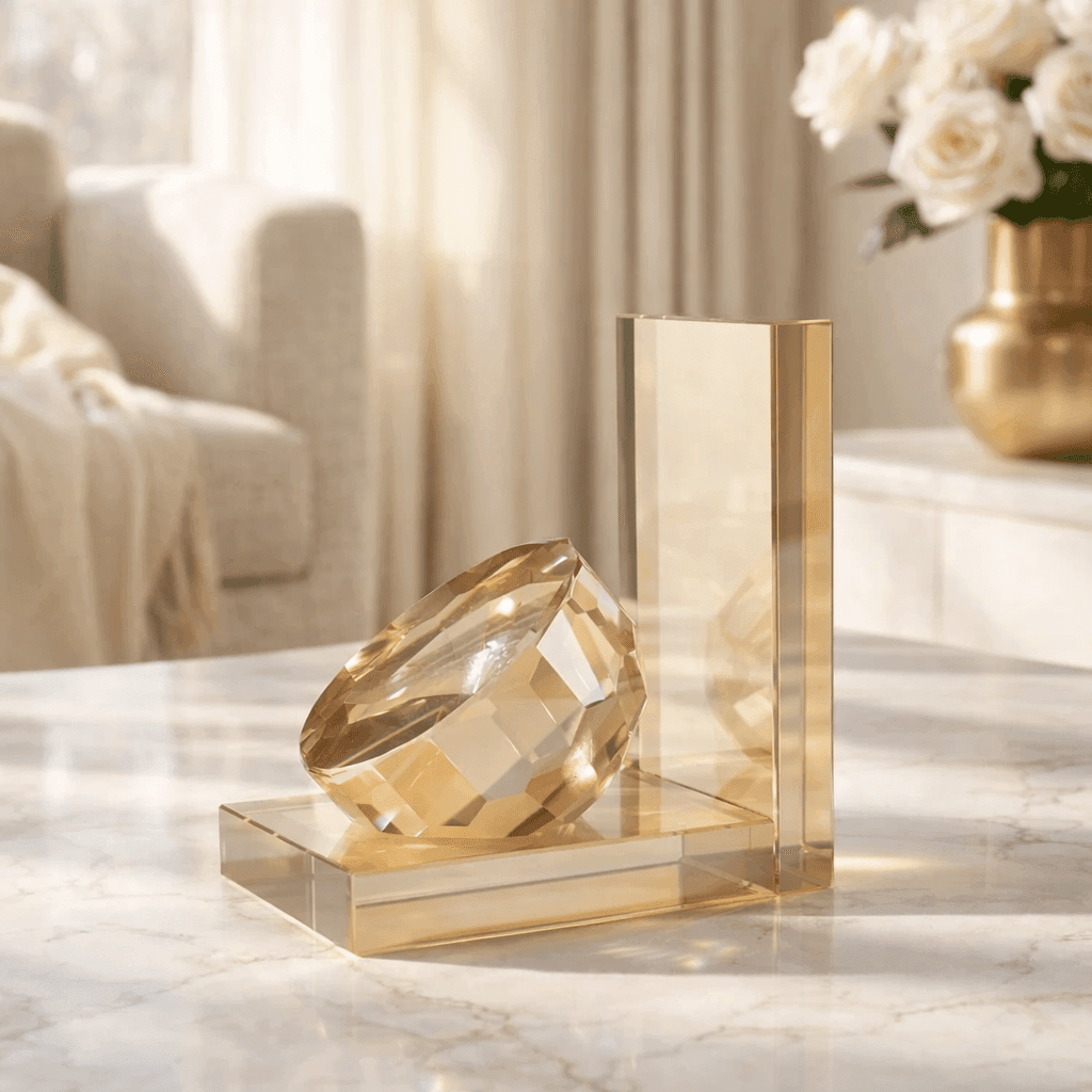 Decor Objects Crystal Bookend - Daamaira Home and Living Ltd