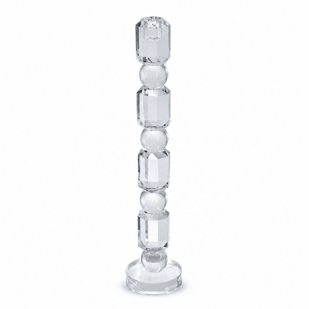 Sculptures & Figurines Crystal Candle Holder - L - Daamaira Home and Living Ltd