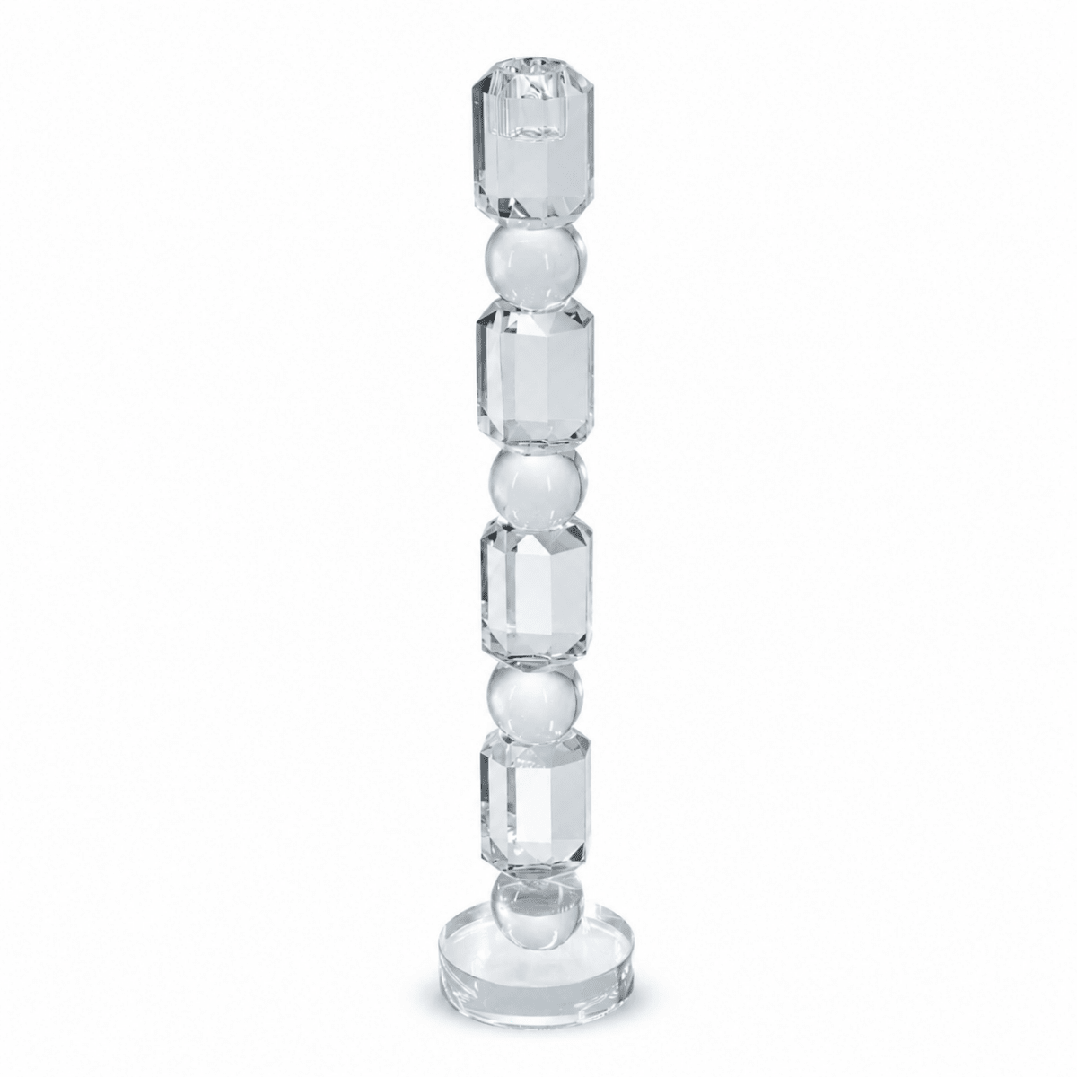 Sculptures & Figurines Crystal Candle Holder - L - Daamaira Home and Living Ltd