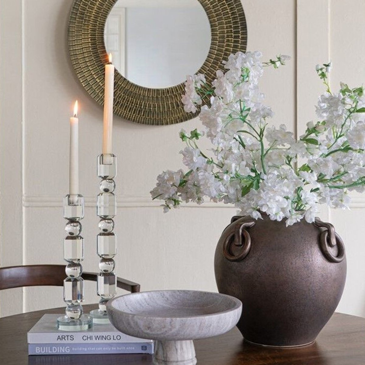 Sculptures & Figurines Crystal Candle Holder - S - Daamaira Home and Living Ltd