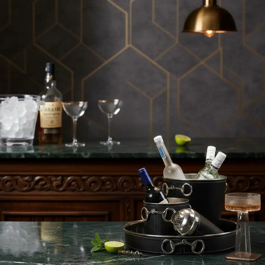 Daamaira Equine Bar Set – Leather Collection - Daamaira Home and Living Ltd