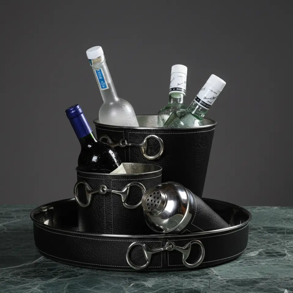 Daamaira Equine Bar Set – Leather Collection - Daamaira Home and Living Ltd