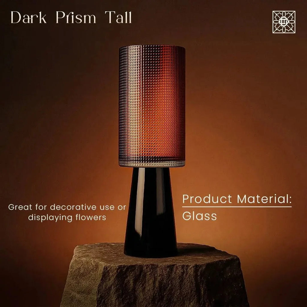 Vases Dark Prism Vase - Tall - Daamaira Home and Living Ltd