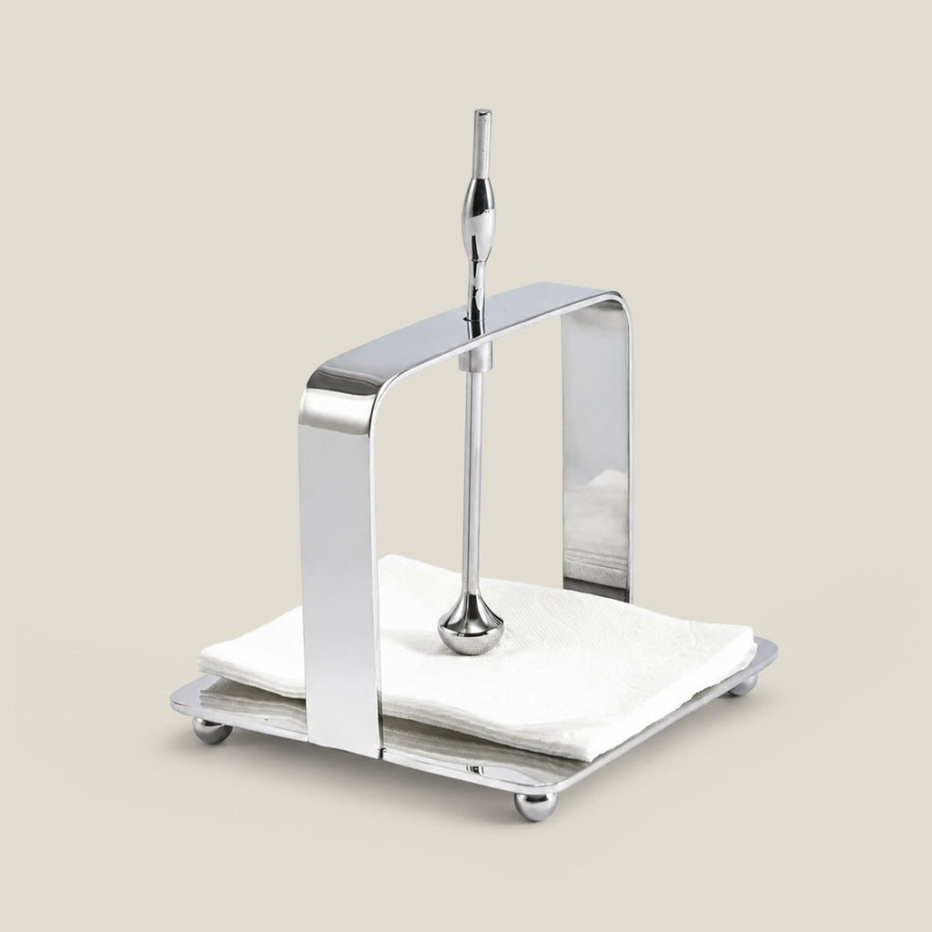 Tissue Holder Droplet Napkin Holder - Silver - Daamaira Home and Living Ltd