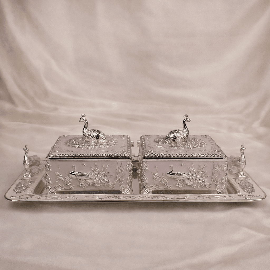 Dual Dry Fruit Box Set with Tray - Daamaira Home and Living Ltd