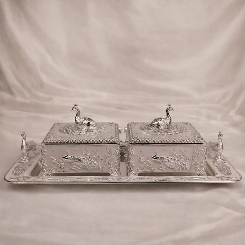 Dual Dry Fruit Box Set with Tray - Daamaira Home and Living Ltd