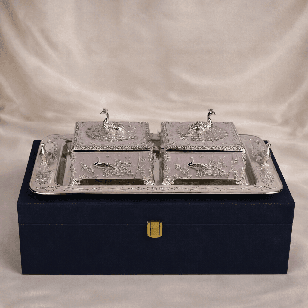 Dual Dry Fruit Box Set with Tray - Daamaira Home and Living Ltd