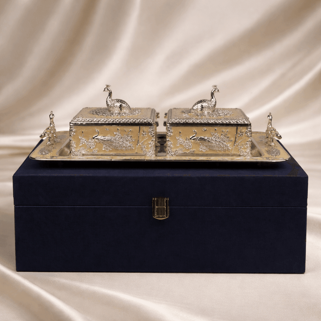 Dual Dry Fruit Box Set with Tray - Daamaira Home and Living Ltd