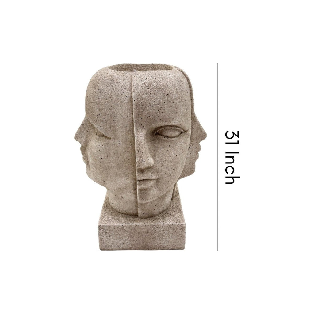 Dual Muse Planter Beige (78.7cm) - Daamaira Home and Living Ltd
