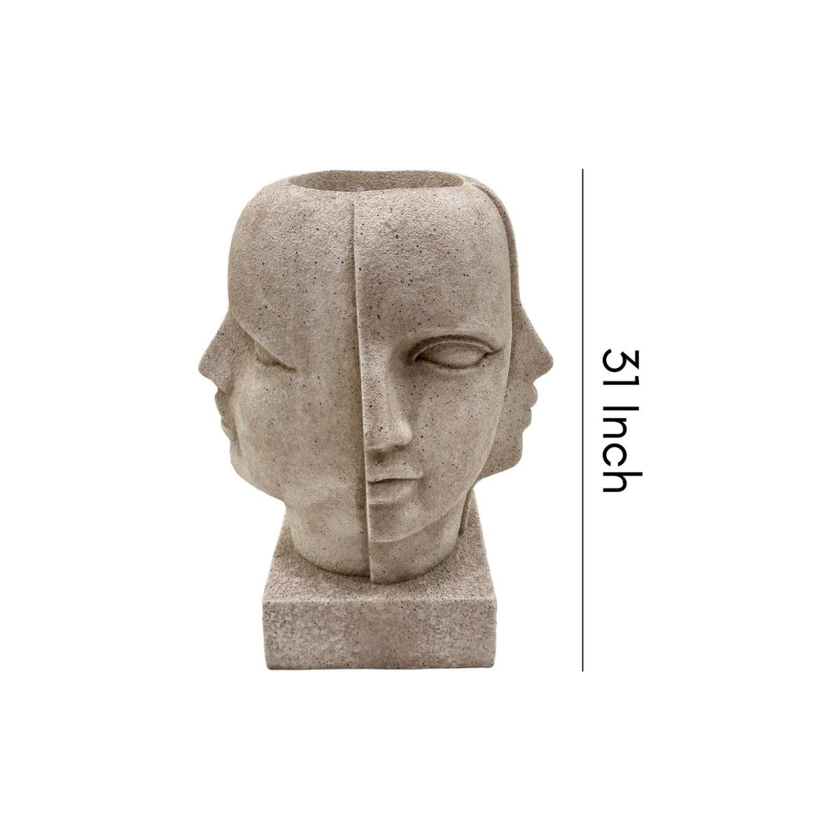 Dual Muse Planter Beige (78.7cm) - Daamaira Home and Living Ltd