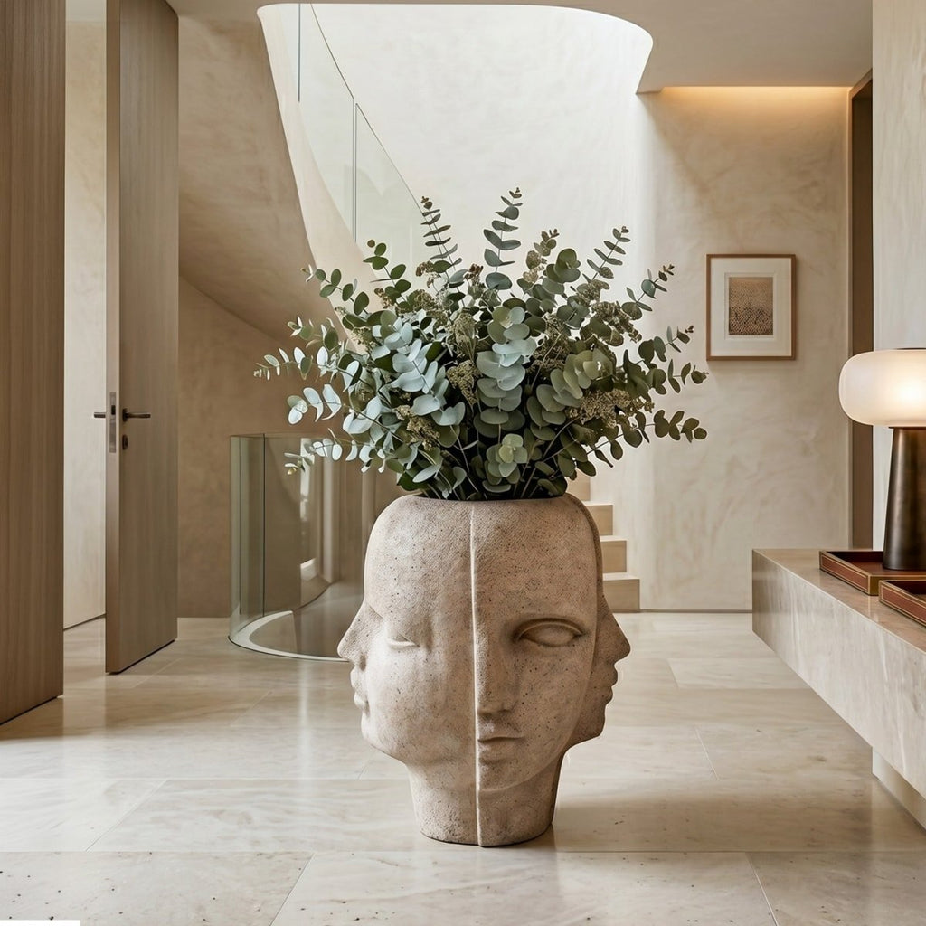 Dual Muse Planter Beige (78.7cm) - Daamaira Home and Living Ltd