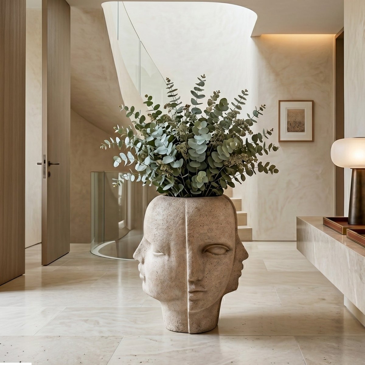 Dual Muse Planter Beige (78.7cm) - Daamaira Home and Living Ltd