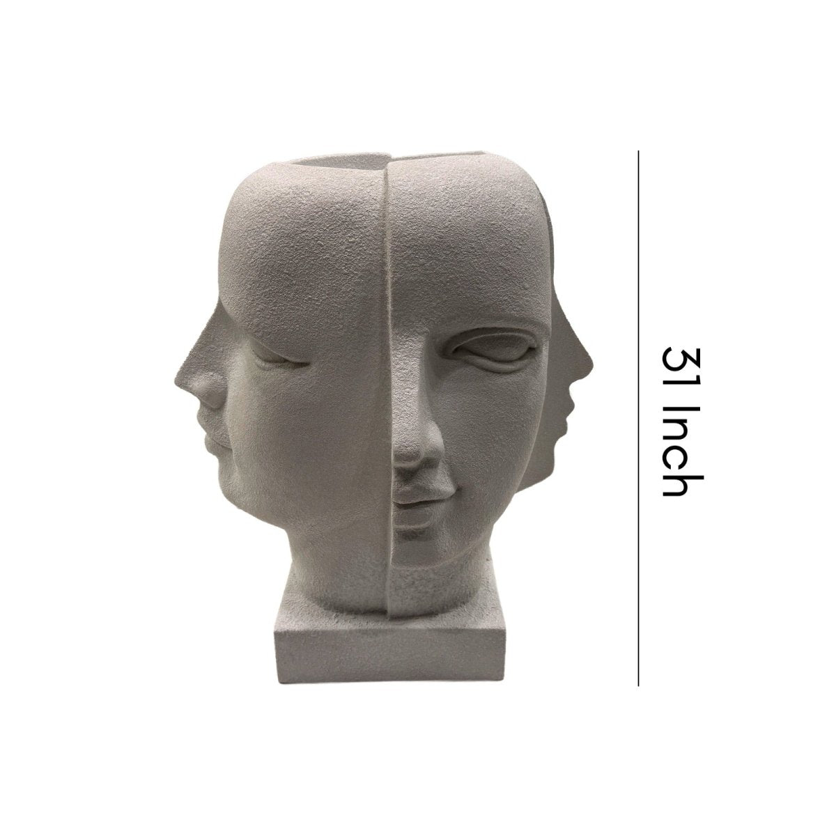 Dual Muse Vase (Grey) - Large (78.7cm) - Daamaira Home and Living Ltd