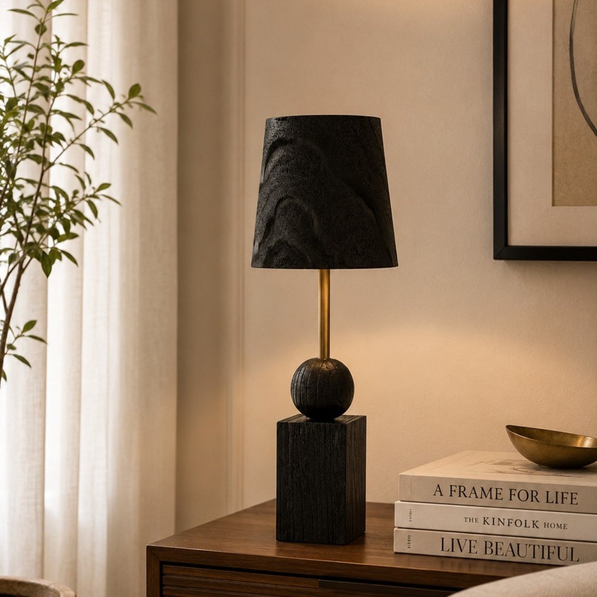 Lamp Shades Ebony Table Lamp - Daamaira Home and Living Ltd