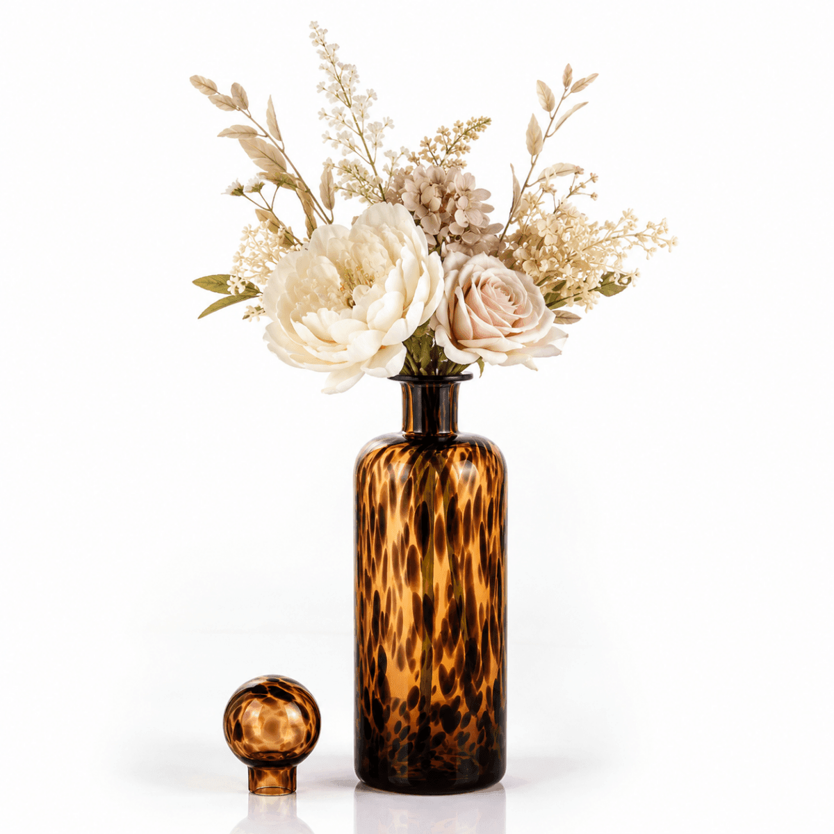 Vases Egyptian Tall Flower Vase with Lid - Daamaira Home and Living Ltd