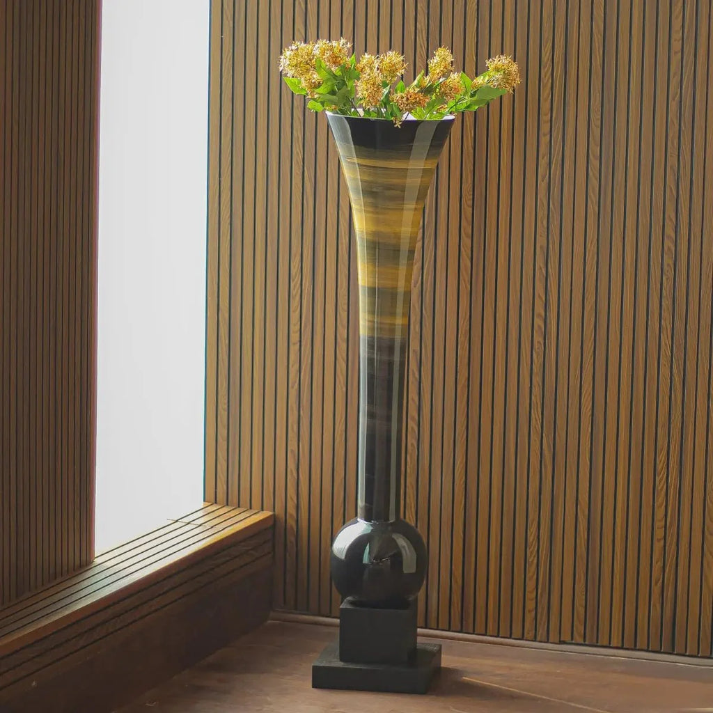 Vases Egyptian Wooden Flower Vase - Daamaira Home and Living Ltd