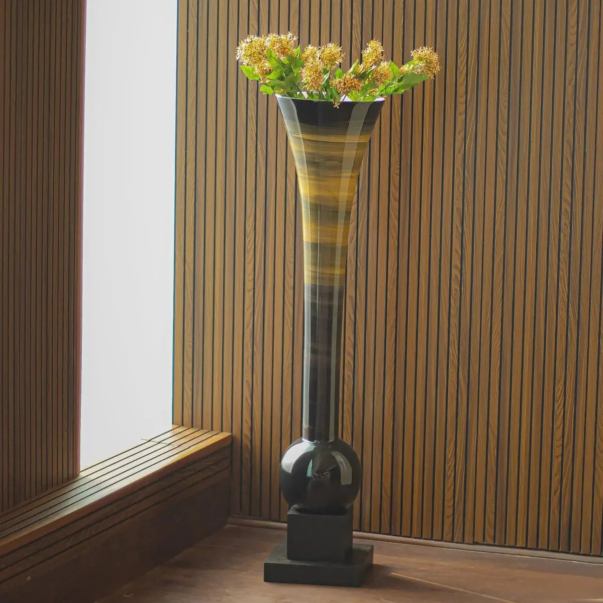 Vases Egyptian Wooden Flower Vase - Daamaira Home and Living Ltd