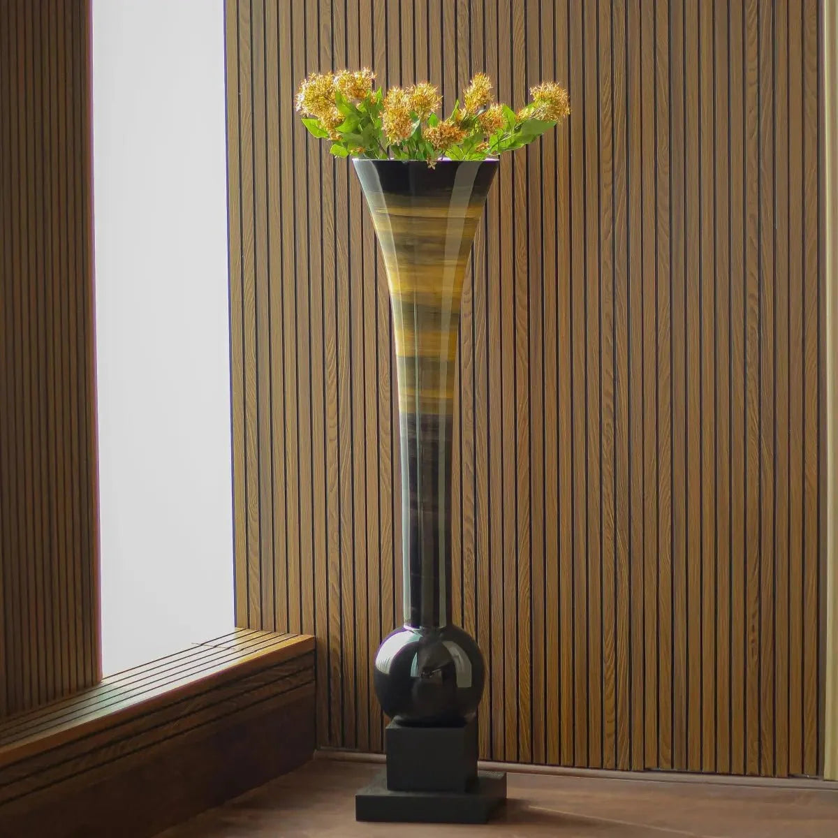 Vases Egyptian Wooden Flower Vase - Daamaira Home and Living Ltd