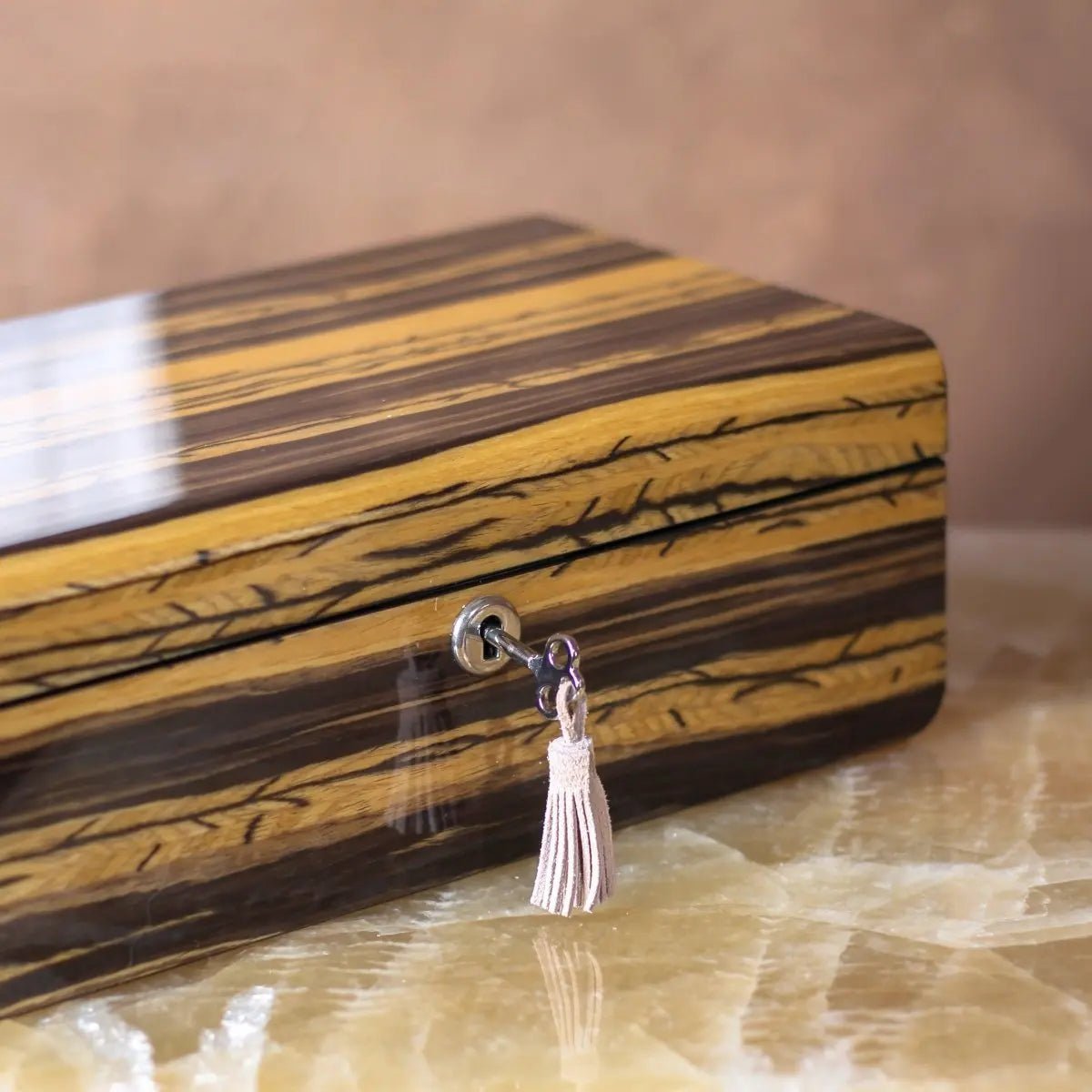 Storage Box Elegance Time Piece/Jewel Box With Lock - Daamaira Home and Living Ltd