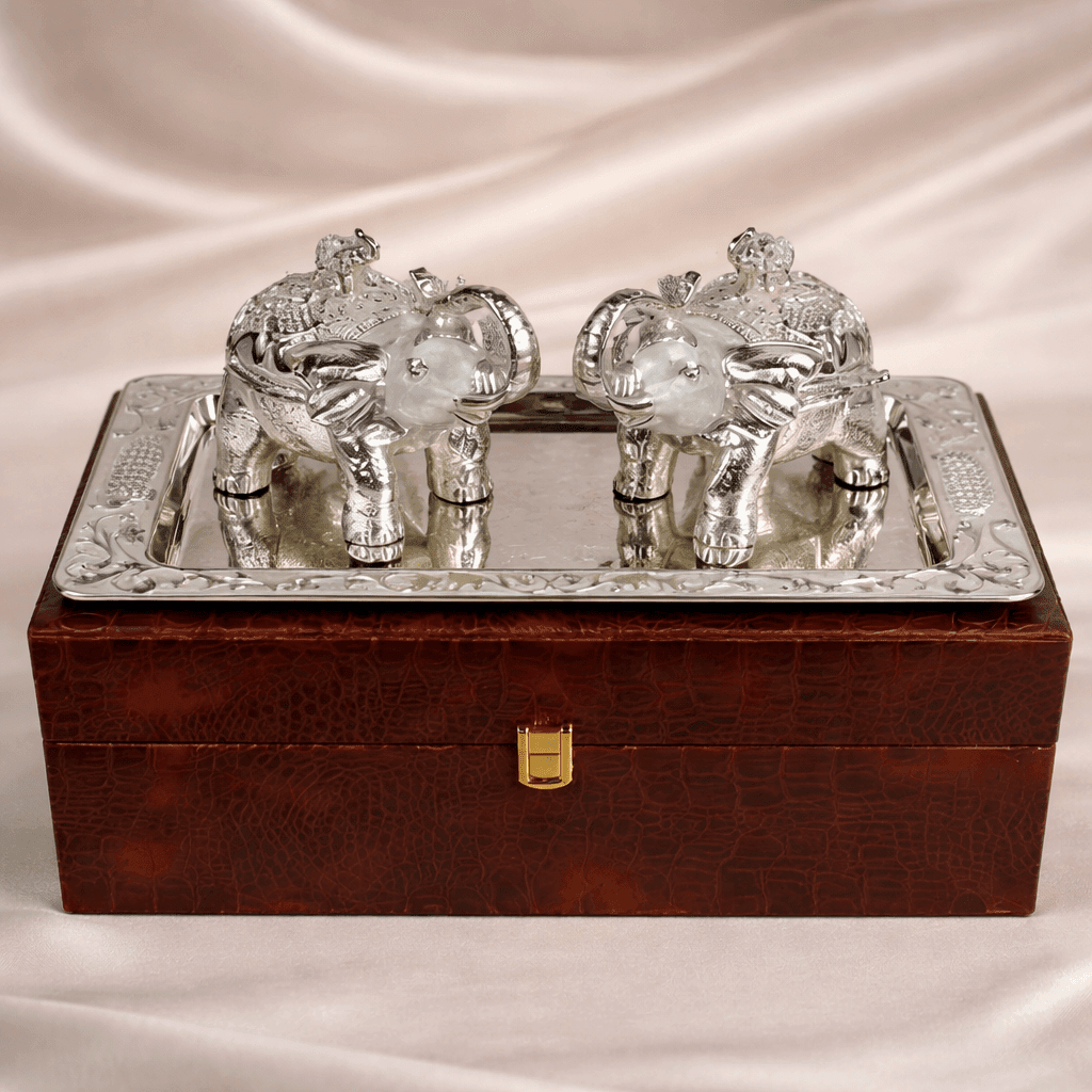 Elephant Gift Set with Tray - Daamaira Home and Living Ltd